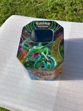 POKEMON Trading Card Game EMPTY TIN BOXES ONLY Rayquaza Collectors 2013